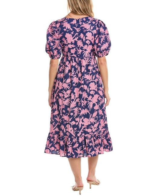 Tori Richard Purple Feel The Love Sable Maxi Dress