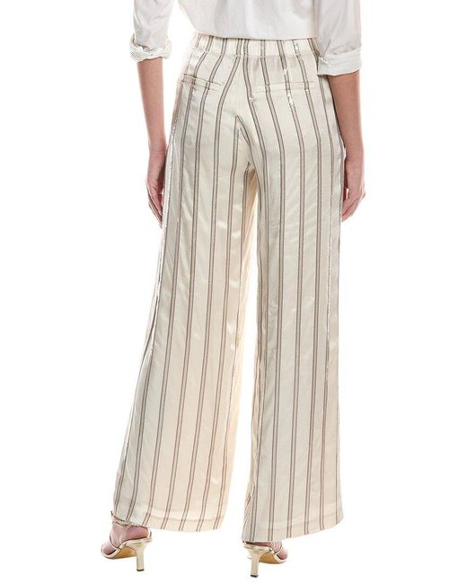Brunello Cucinelli Natural Silk-Blend Pant