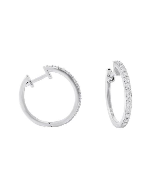 Diana M Metallic Fine Jewelry 14k Diamond Hoops