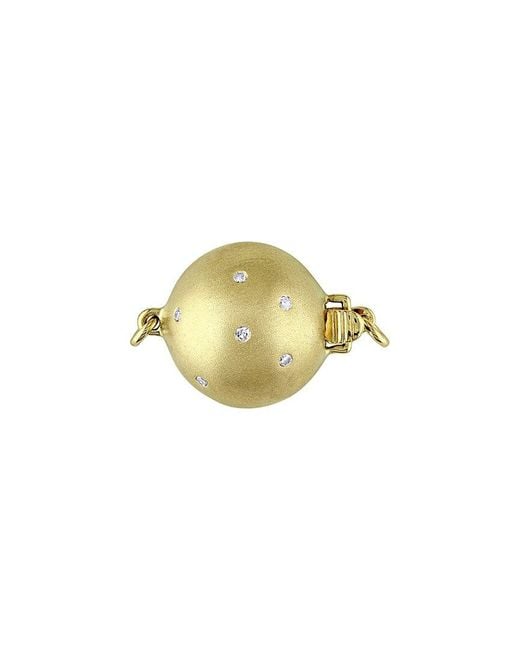 Pearls Metallic 14k 0.06 Ct. Tw. Diamond 11-15mm Pearl Necklace