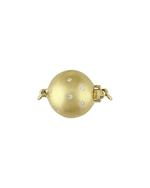 Pearls Metallic 14k 0.06 Ct. Tw. Diamond 12-15mm Pearl Necklace