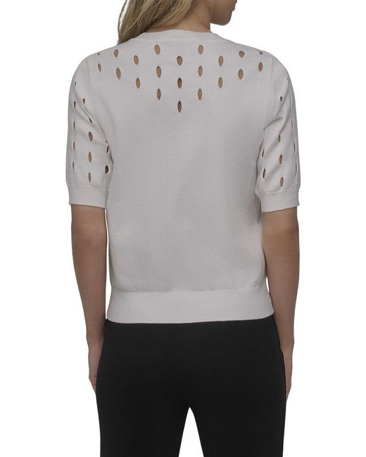 DKNY Gray Cutout Detail Sweater