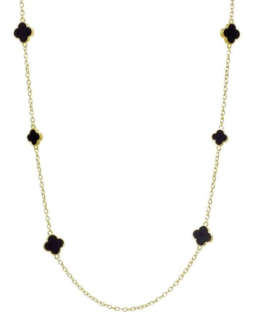 Adornia Multicolor Plated 36In Flower Station Necklace