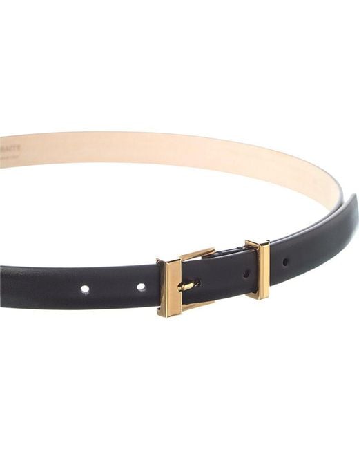 Khaite White Manhattan Leather Belt