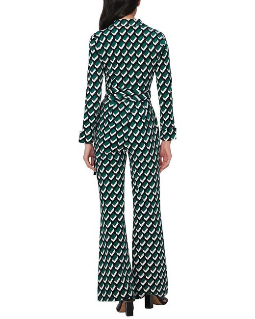 Diane von Furstenberg Green Michele Jumpsuit