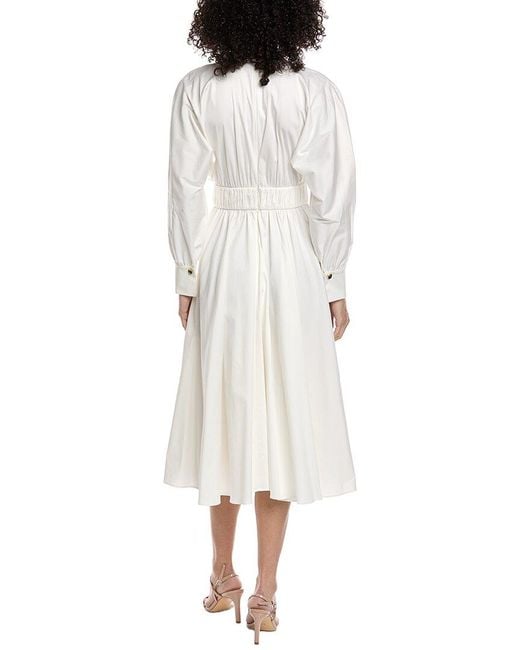 Alexis White Viro Midi Dress