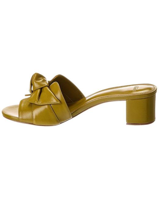 Alexandre Birman Yellow Maxi Clarita Block 45 Leather Sandal