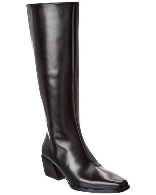 Rag & Bone Black Joni Leather Knee-High Boot