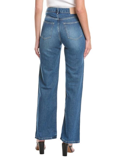 Boss Blue High-Rise Straight Cargo Jean