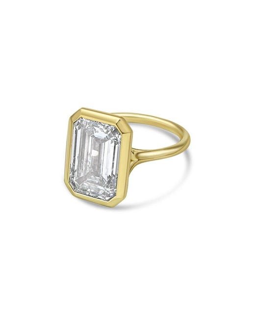 Diana M White Diana M. 14K 4.00 Ct. Tw. Lab-Grown Diamond Bezel Ring