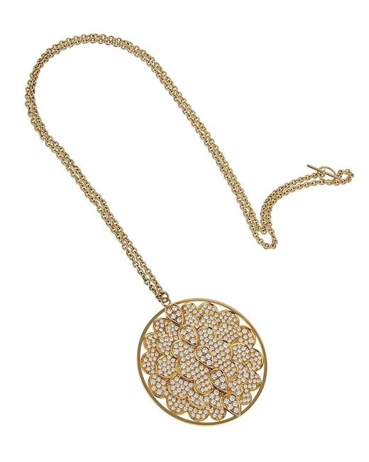 Graff Metallic 18K 10.25 Ct. Tw. Diamond Pendant Necklace (Authentic Pre-Owned)