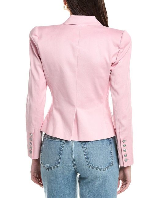 L'Agence Pink Bethany Structured Blazer