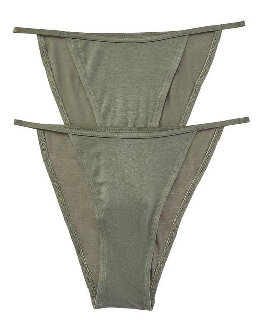 Bam Green Set Of 2 Essential String Bikini Brief