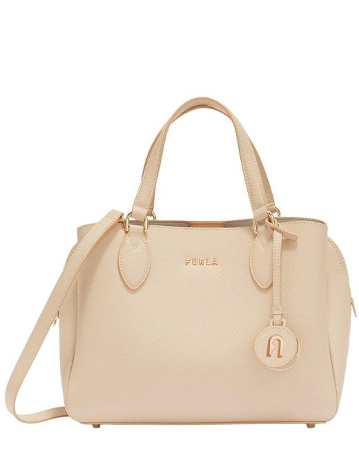 Furla Natural Minerva Leather Tote