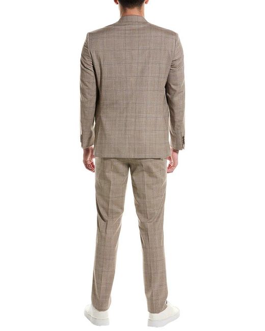 Ted Baker Natural 2pc Wool Flat Front Suit for men