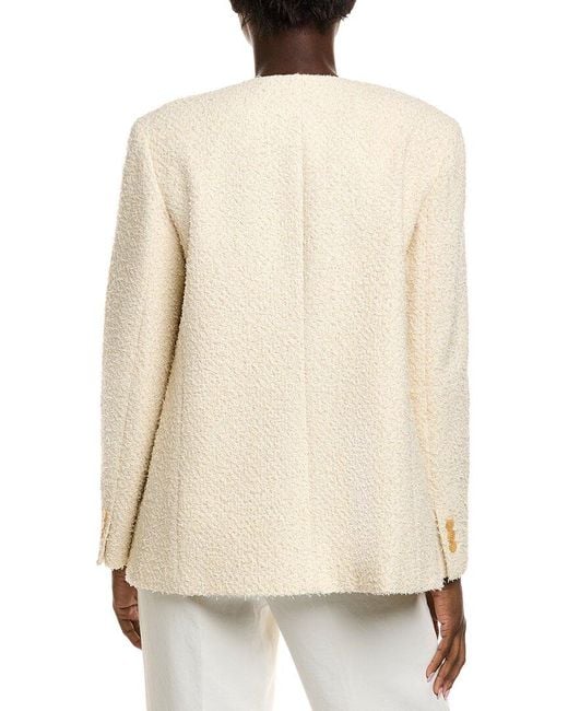 Lafayette 148 New York Natural Collarless Jacket