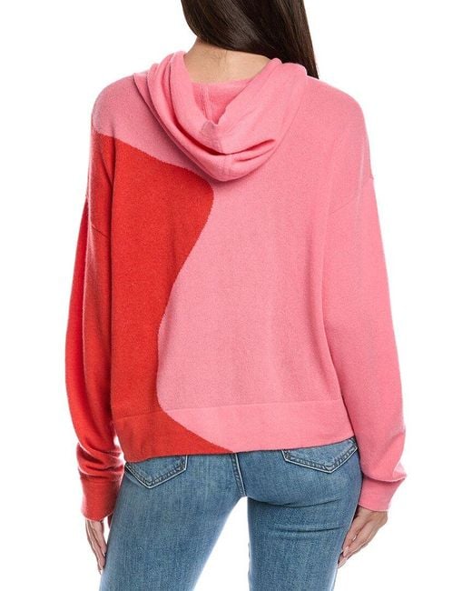 Isla Red Annie Wave Cashmere Hoodie