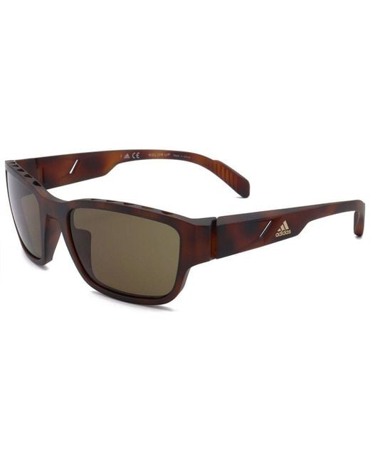 Adidas Brown Sp0007 57mm Sunglasses for men
