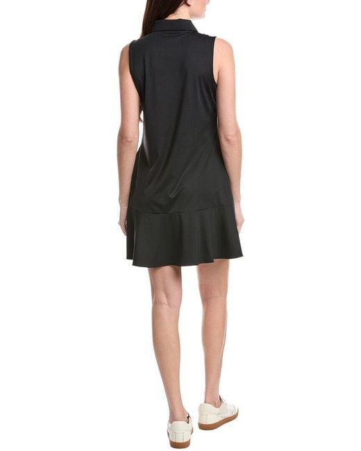 Tommy Bahama Black Abby Interlock Flounce Mini Dress