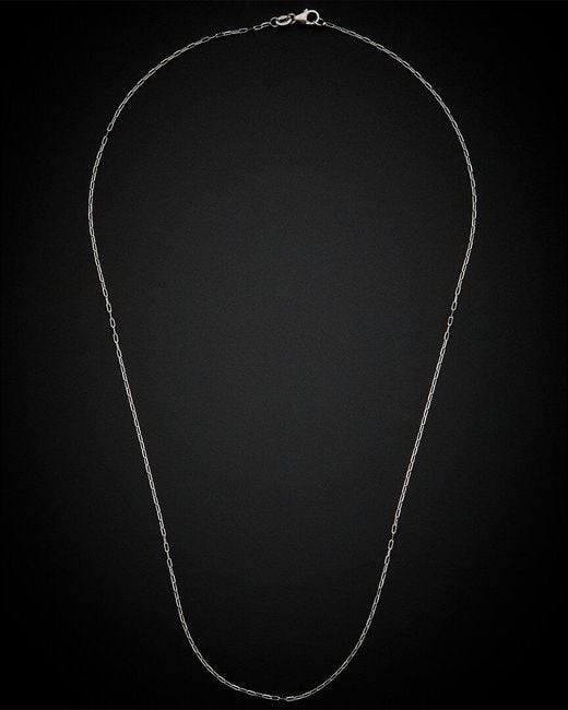 Italian Gold Black 14k Paperclip Chain Necklace