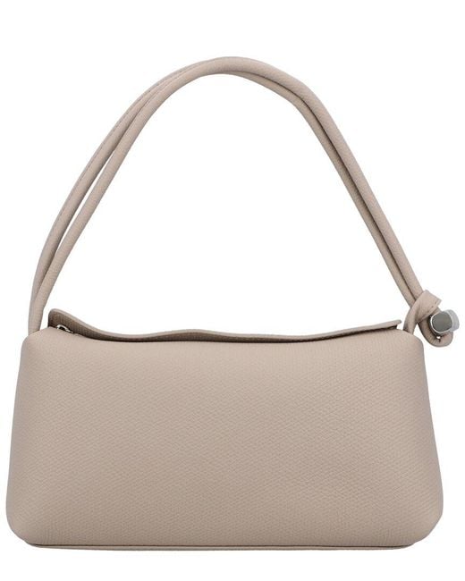 Longchamp Brown Le Roseau Medium Leather Shoulder Bag