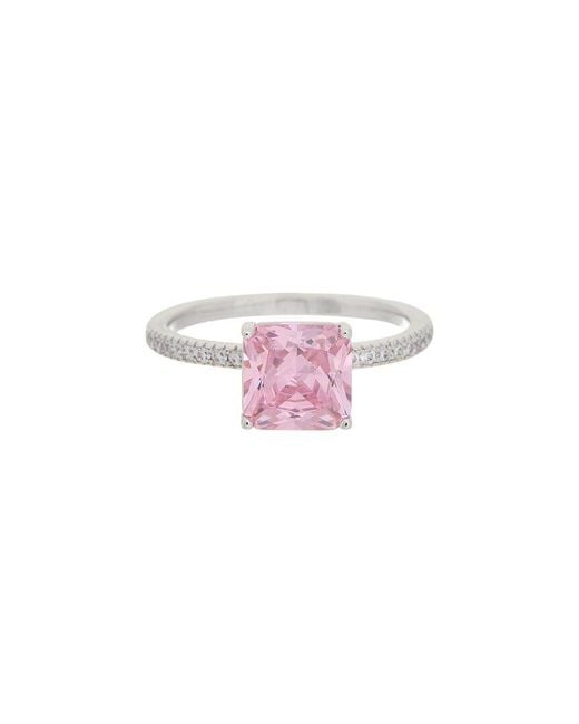 Juvell Pink 18K Plated Topaz Cz Ring