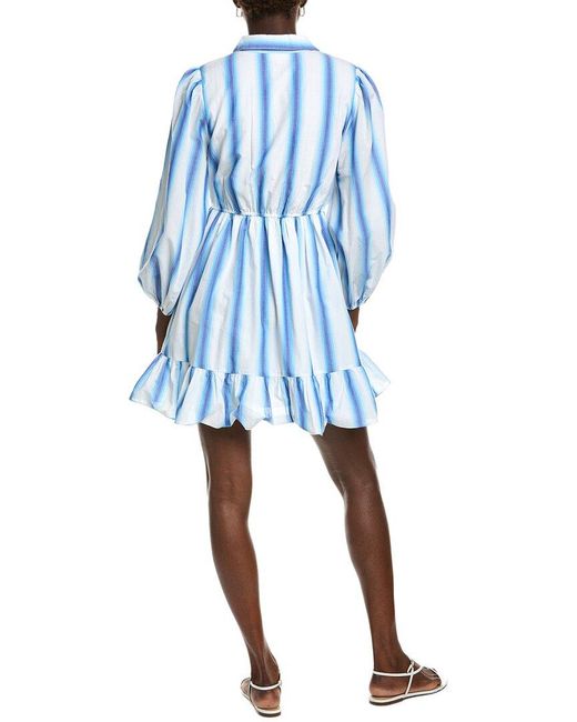 Garrie B Blue Button Down Mini Dress