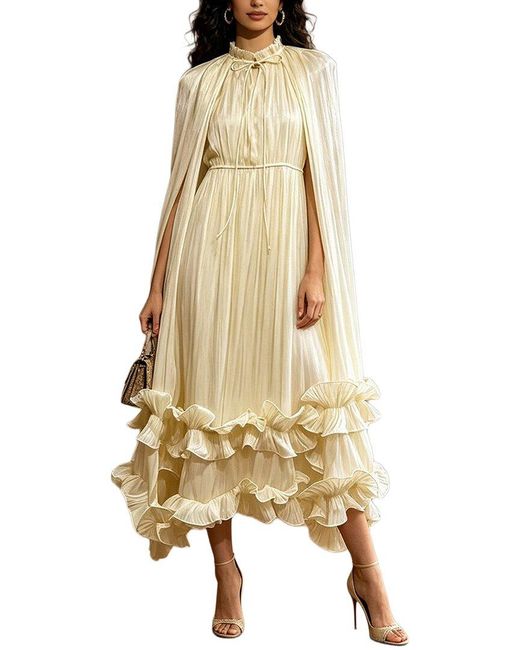 MIRA RICHI Metallic Midi Dress