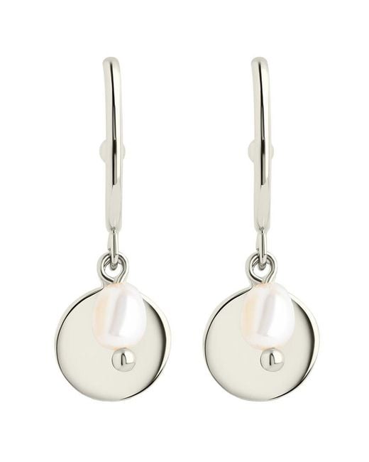 Sterling Forever Natural Morgan Disk Dangle Earrings
