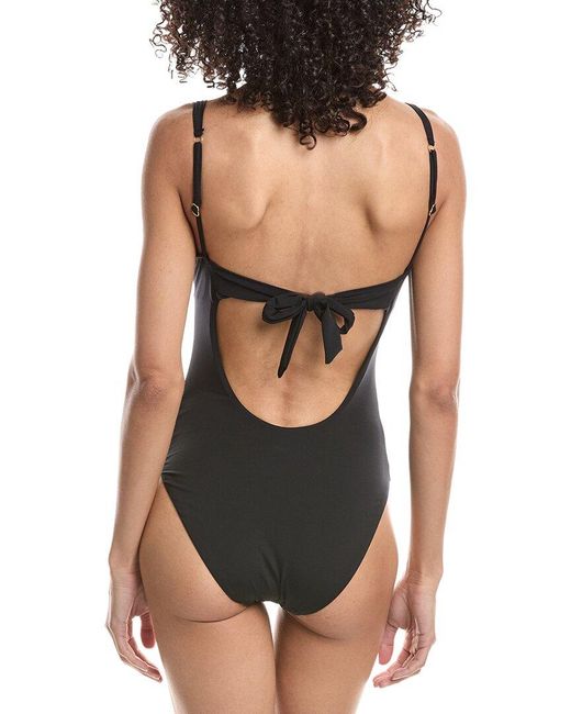 Becca Black Viviana Plunge One-Piece