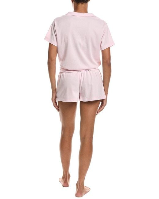 Honeydew Intimates Pink 2Pc Coffee Club Shortie Set