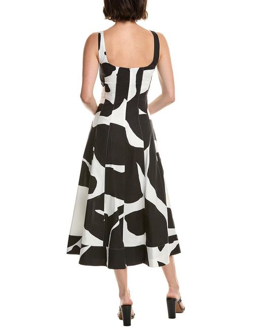 MILLY White Grand Foliage Dress