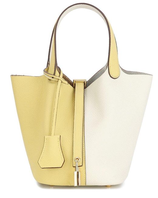 Tiffany & Fred Paris Metallic Leather Top Handle Satchel
