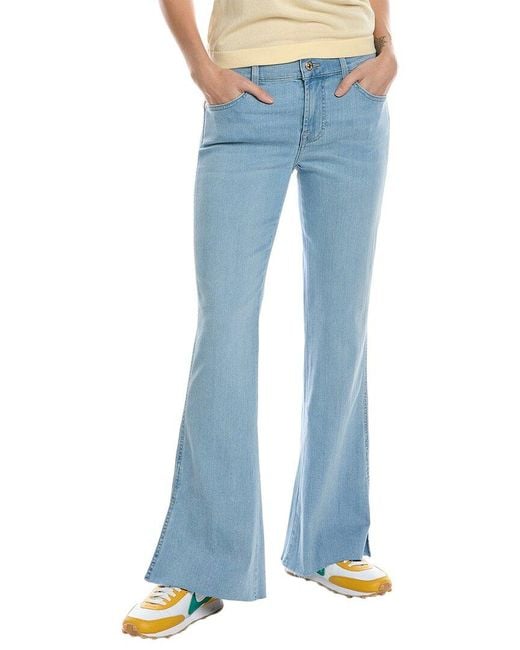 7 For All Mankind Blue Tailorless Bootcut Mirage Jean