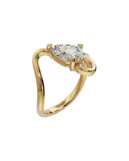 Lab Grown Diamonds Metallic 18K Over 1.00 Ct. Tw. Lab-Grown Diamond Ring