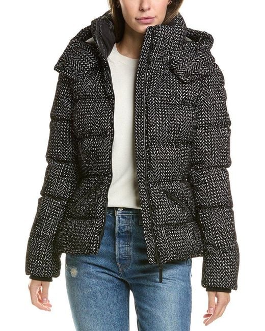 Mackage Black Flocked Down Coat