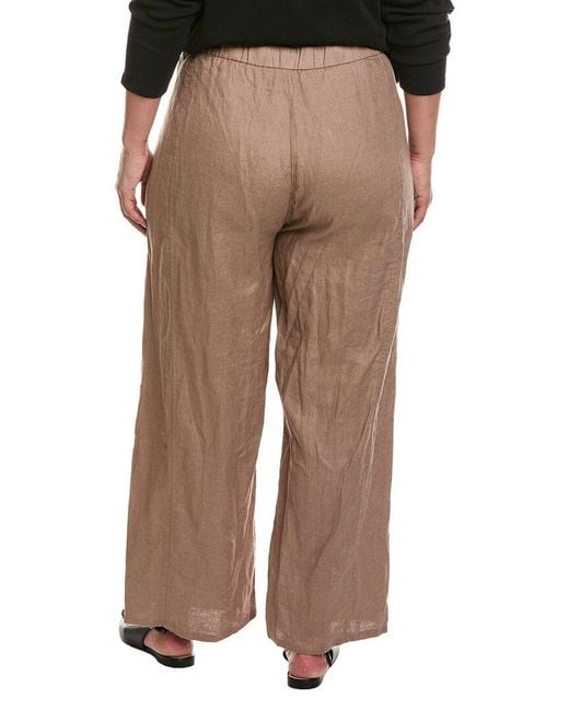 Eileen Fisher Natural Plus Wide Linen Ankle Pant