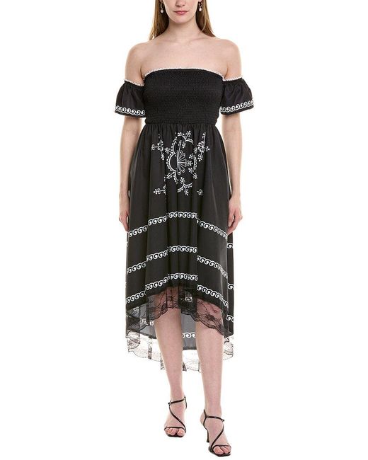 Estellina Black Midi Dress