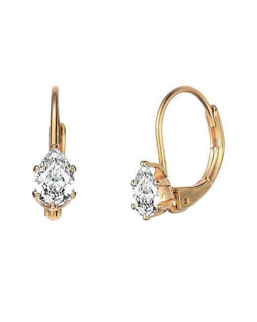 Genevive Jewelry Metallic 14k Over Silver Earrings