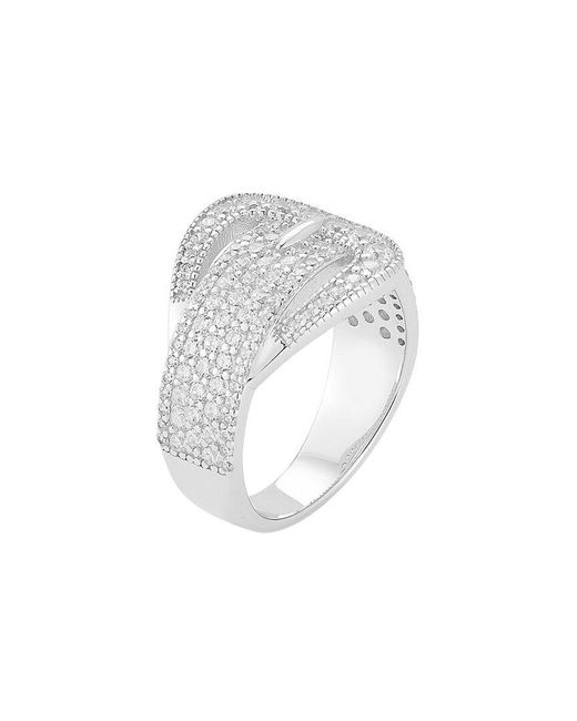 Sphera Milano White Plated Cz Ring