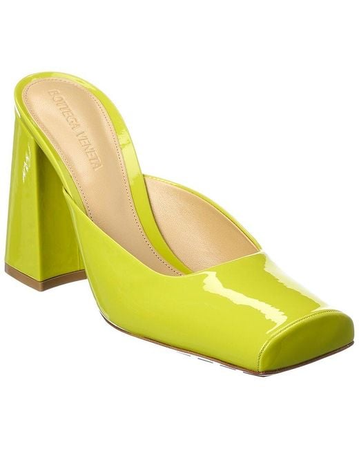 Bottega Veneta Yellow Tower Patent Pump