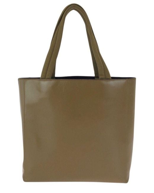 Prada Multicolor Khaki Logo Cutout Tote (Authentic Pre-Loved)