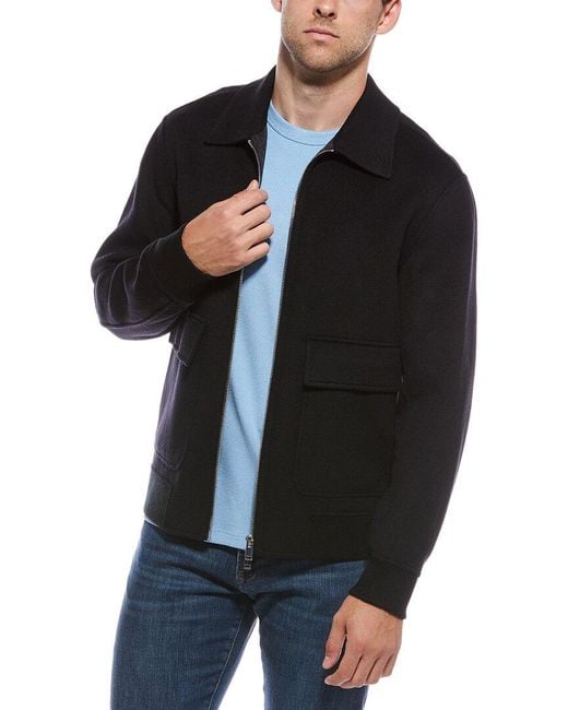 Theory Black Sean Wool & Cashmere-Blend Jacket for men