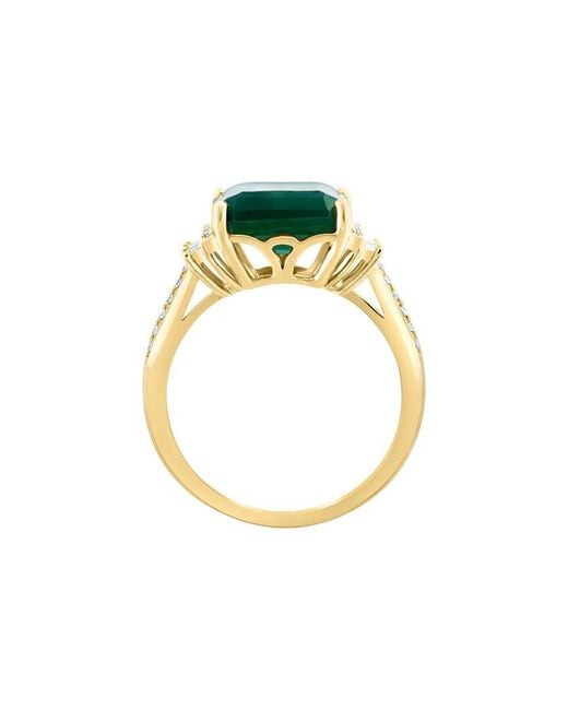Effy Fine Jewelry Green 14K 4.94 Ct. Tw. Diamond & Onyx Ring