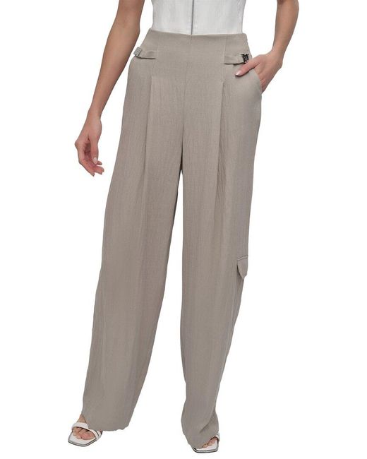 DKNY Gray Weathered Twill Cargo Pant