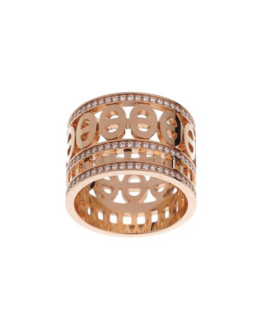 Hermès White 18K Rose Diamond Ring (Authentic Pre-Owned)