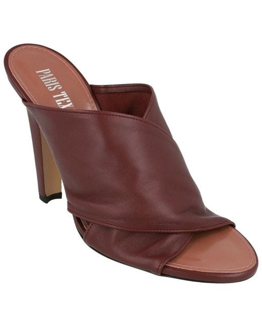 Paris Texas Red Maria Leather Mule