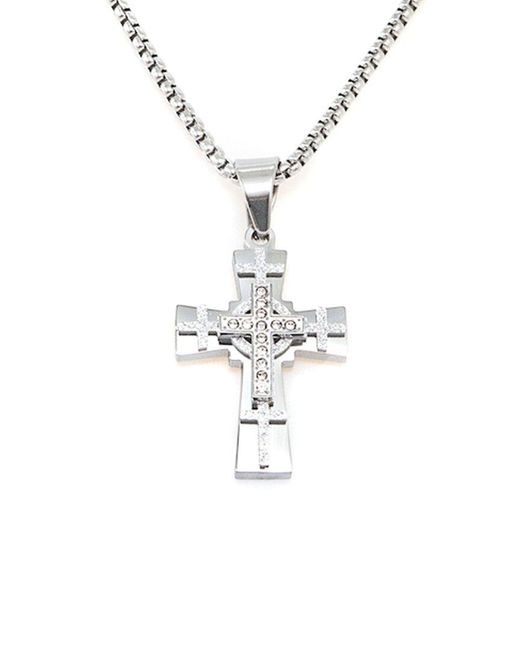 jean claude White Dell Arte By Stainless Steel Pendant Necklace for men