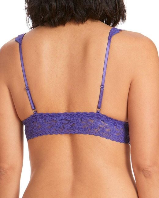 Hanky Panky Blue Signature Lace Padded Crossover Bralette