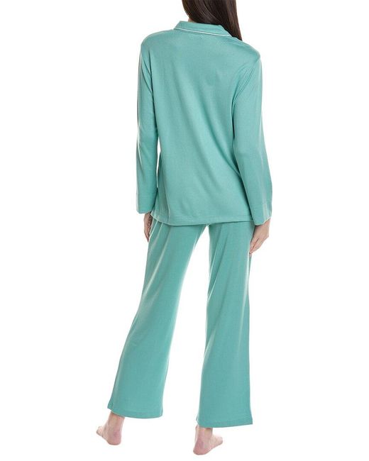N Natori Blue 2pc Oasis Pajama Set